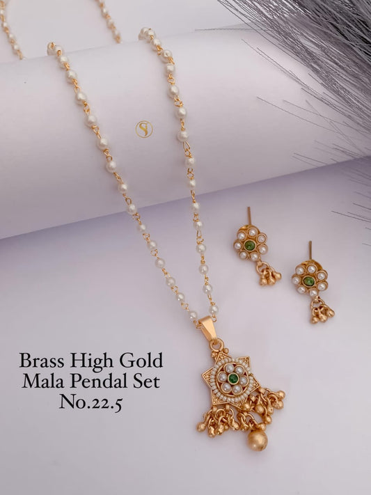 Premium Quality Imitation Jewellery AD Pendant Set ADPS05