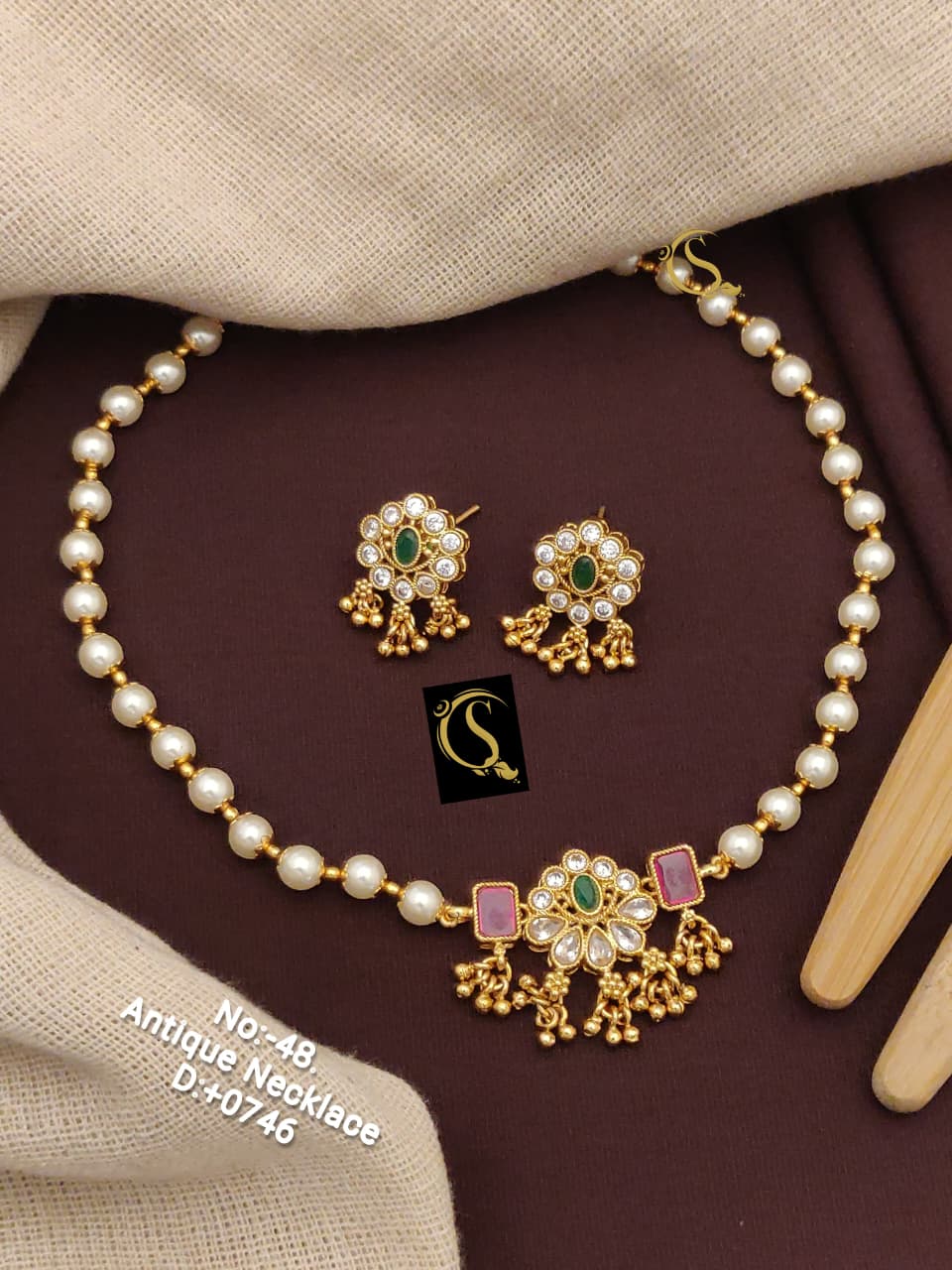 Premium Quality Imitation Jewellery Antique Necklace ATN11