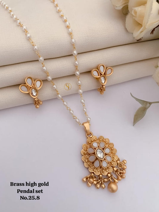 Premium Quality Imitation Jewellery AD Pendant Set ADPS06