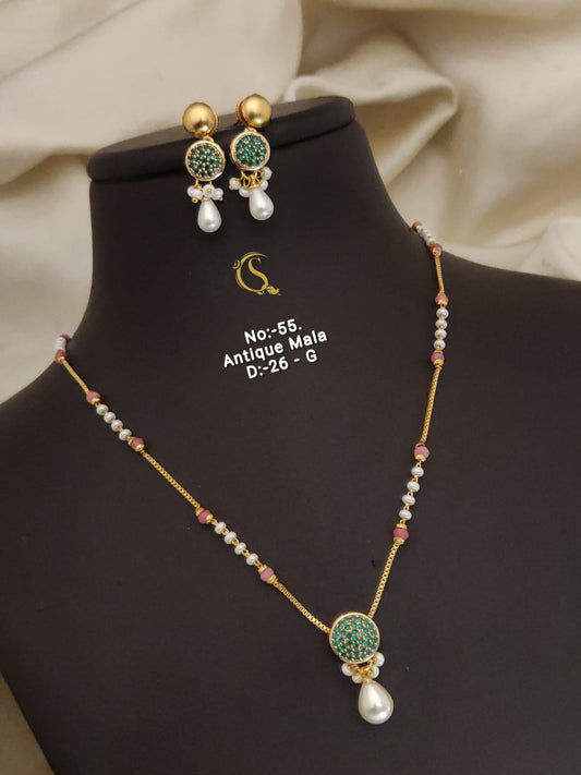 Premium Quality Imitation Jewellery Antique Mala AML013