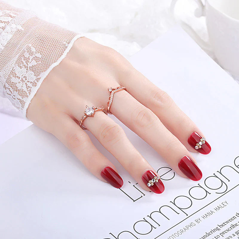 American Diamond Studded Crown Shape Contemporary Korean Finger Ring