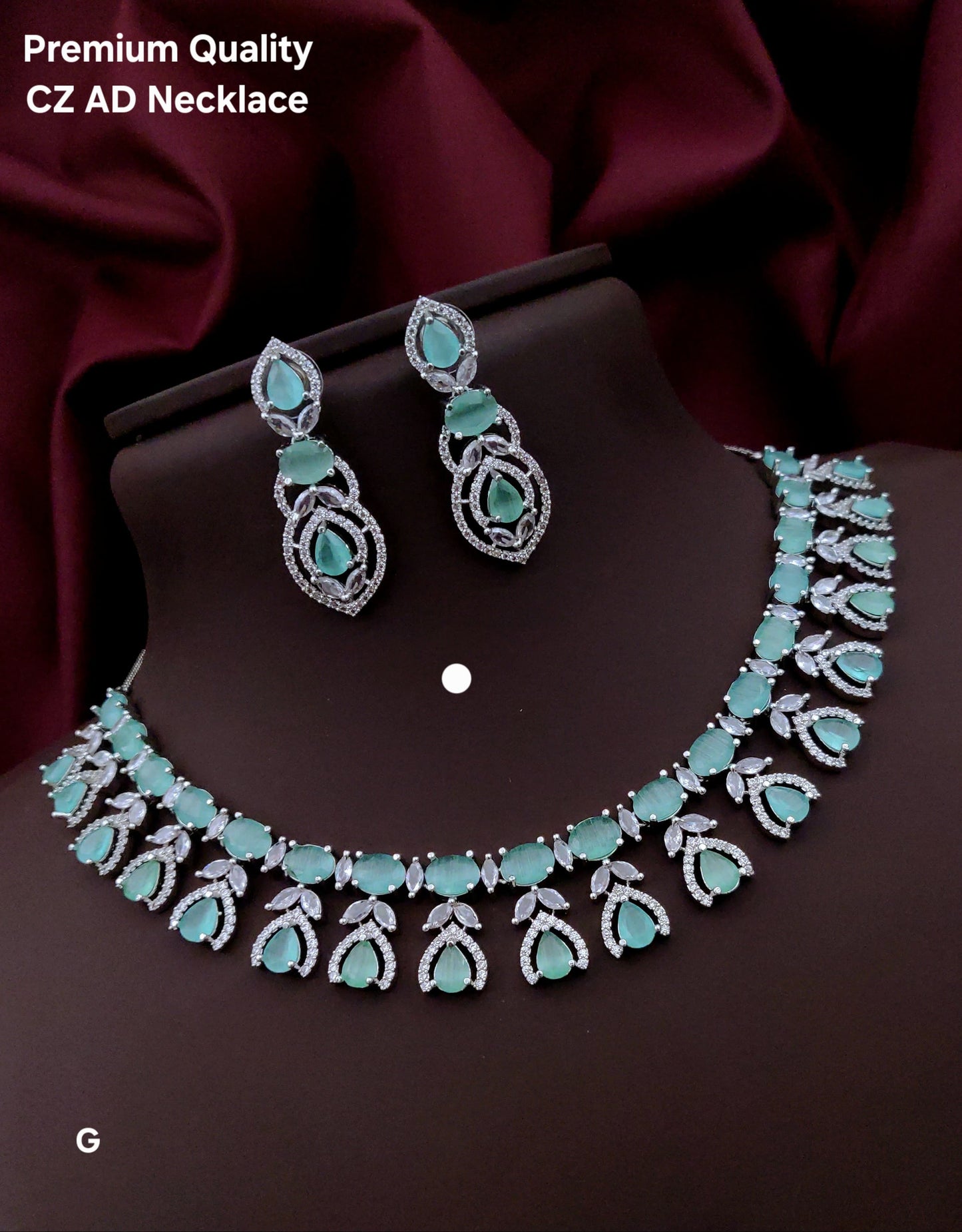 Premium Quality Imitation Jewellery AD Necklace Set ADN11
