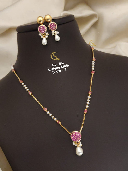 Premium Quality Imitation Jewellery Antique Mala AML014