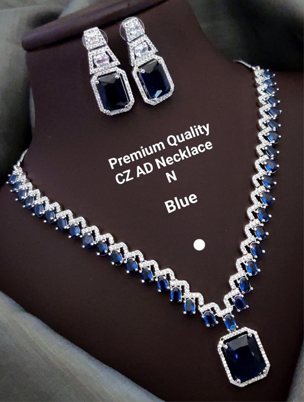 Premium Quality Imitation Jewellery AD Necklace Set ADN08