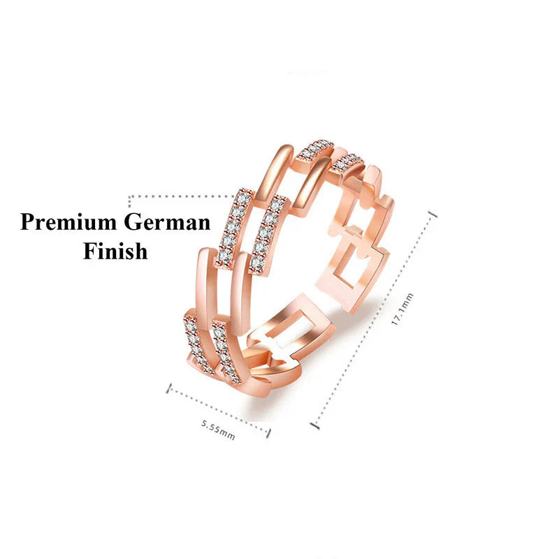 American Diamond Studded Contemporary Korean Finger Ring