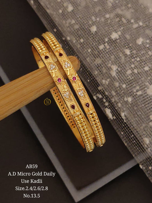 Premium Quality Imitation Jewellery AD Micro Polish Bangles MPB015