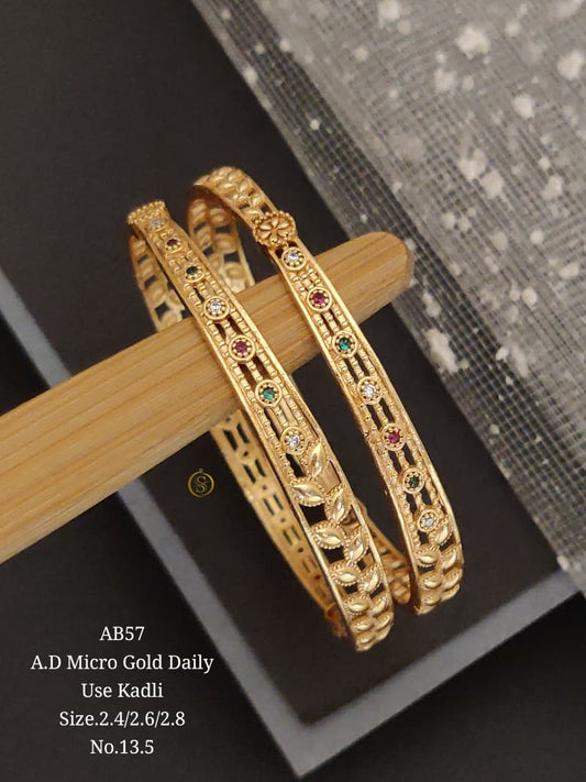 Premium Quality Imitation Jewellery AD Micro Polish Bangles MPB017