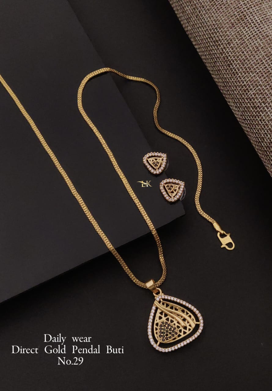 Premium Quality Imitation Jewellery AD Pendant Set ADPS010