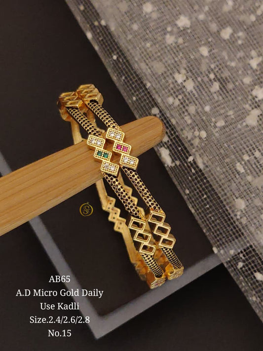 Premium Quality Imitation Jewellery AD Micro Polish Bangles MPB013