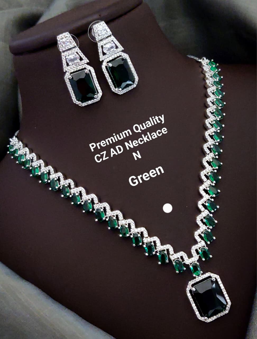Premium Quality Imitation Jewellery AD Necklace Set ADN08