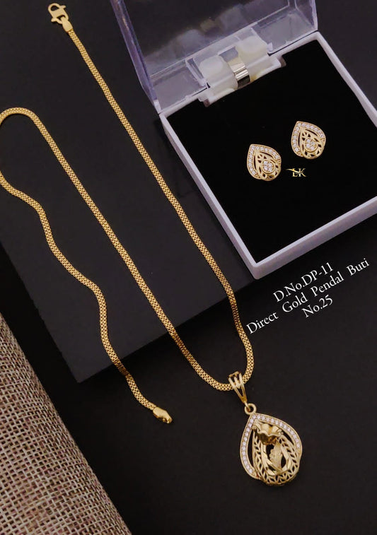 Premium Quality Imitation Jewellery AD Pendant Set ADPS011