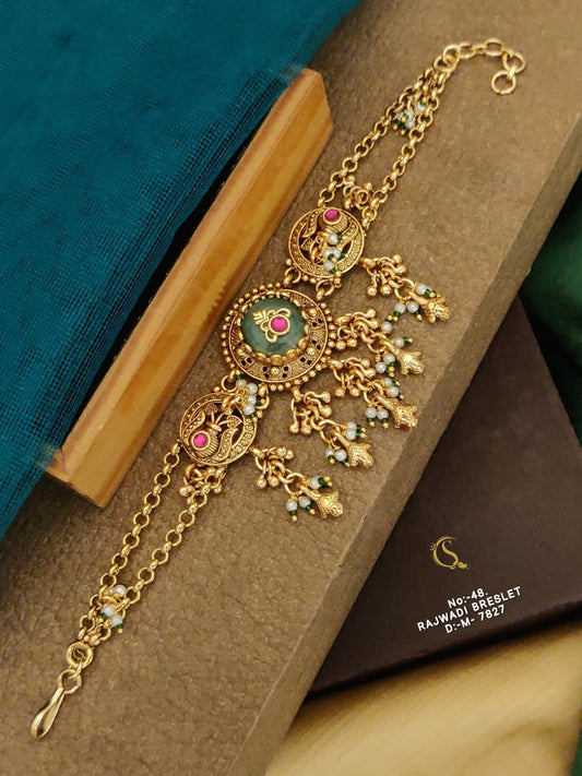 Premium Quality Imitation Jewellery Gold Plated Bracelet GBR006