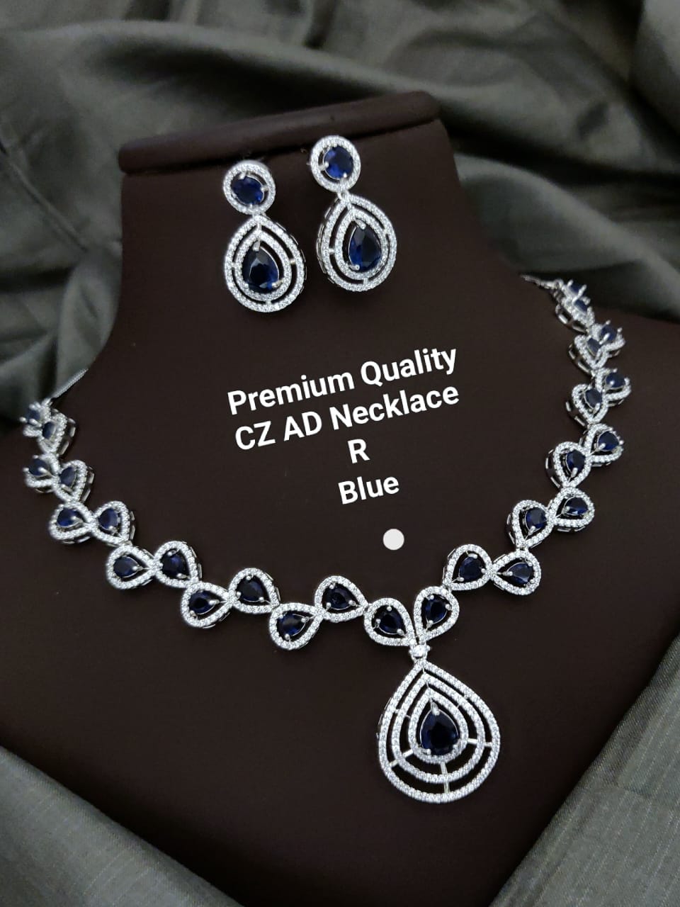 Premium Quality Imitation Jewellery AD Necklace Set ADN10