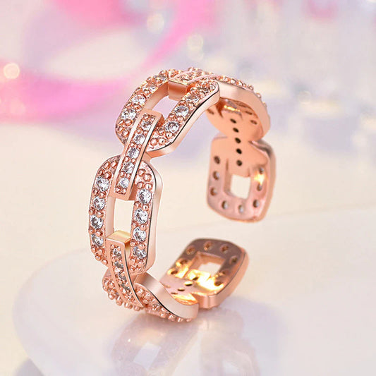 American Diamond Studded Contemporary Korean Finger Ring