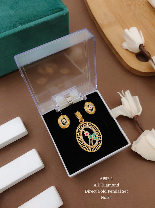 Premium Quality Imitation Jewellery AD Pendant Set PDS01