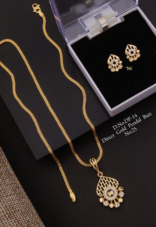 Premium Quality Imitation Jewellery AD Pendant Set ADPS013