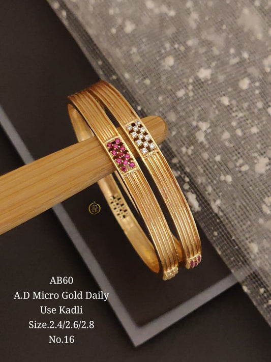 Premium Quality Imitation Jewellery AD Micro Polish Bangles MPB020