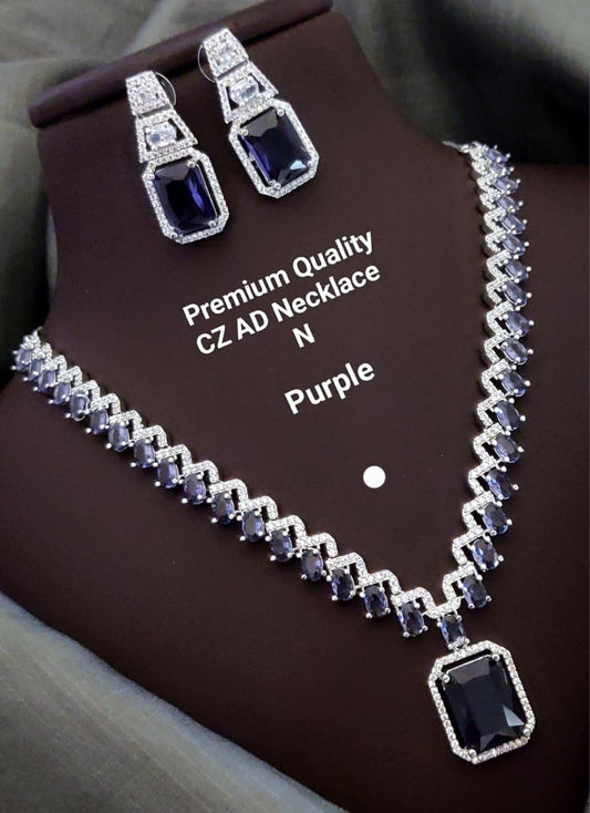 Premium Quality Imitation Jewellery AD Necklace Set ADN08