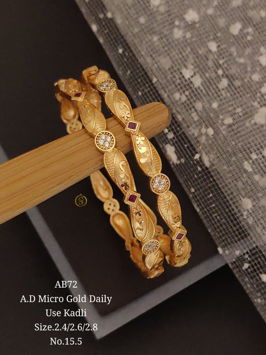 Premium Quality Imitation Jewellery AD Micro Polish Bangles MPB021