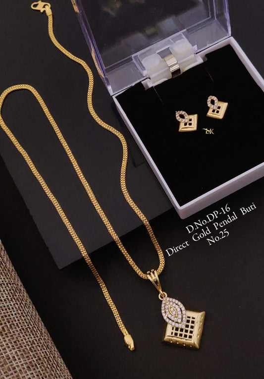 Premium Quality Imitation Jewellery AD Pendant Set ADPS014