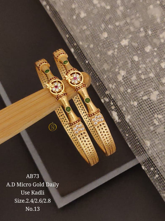 Premium Quality Imitation Jewellery AD Micro Polish Bangles MPB022