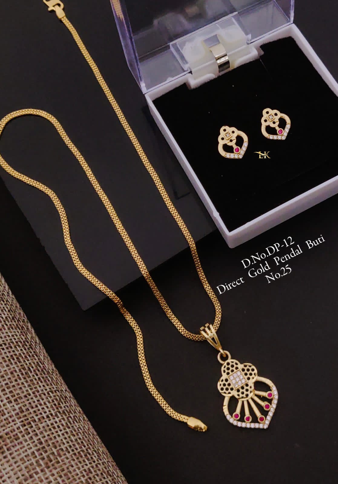 Premium Quality Imitation Jewellery AD Pendant Set ADPS016