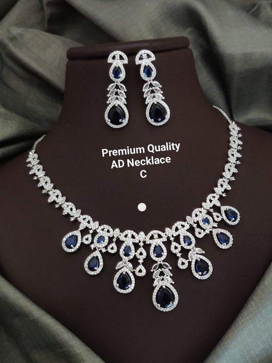 Premium Quality Imitation Jewellery AD Necklace Set ADN09
