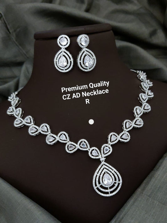 Premium Quality Imitation Jewellery AD Necklace Set ADN10