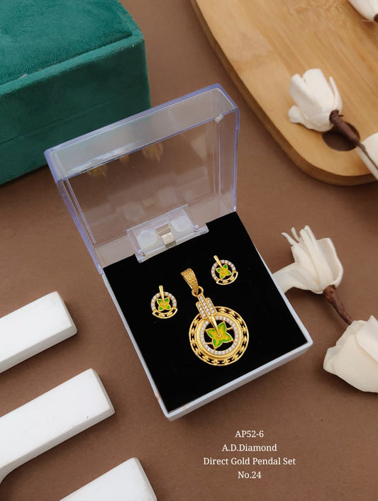 Premium Quality Imitation Jewellery AD Pendant Set PDS02