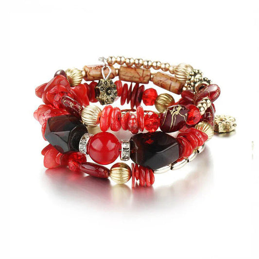 Bohemia Beads Multi Strand Brilliant Bracelet for Women and Girls