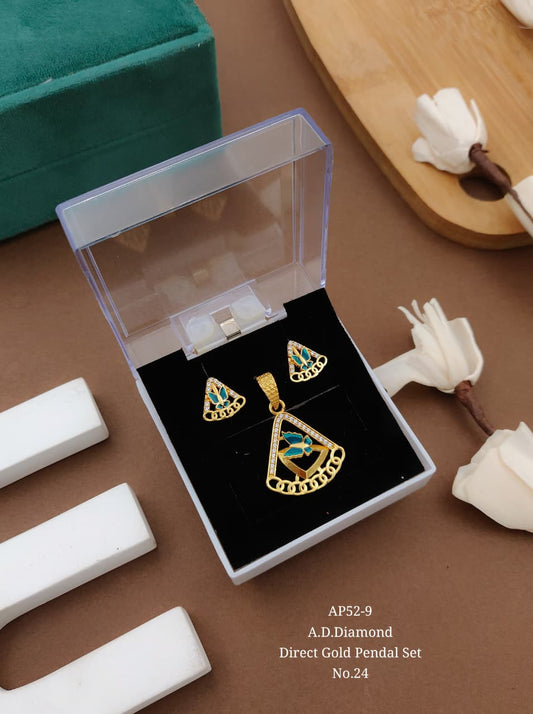 Premium Quality Imitation Jewellery AD Pendant Set PDS03