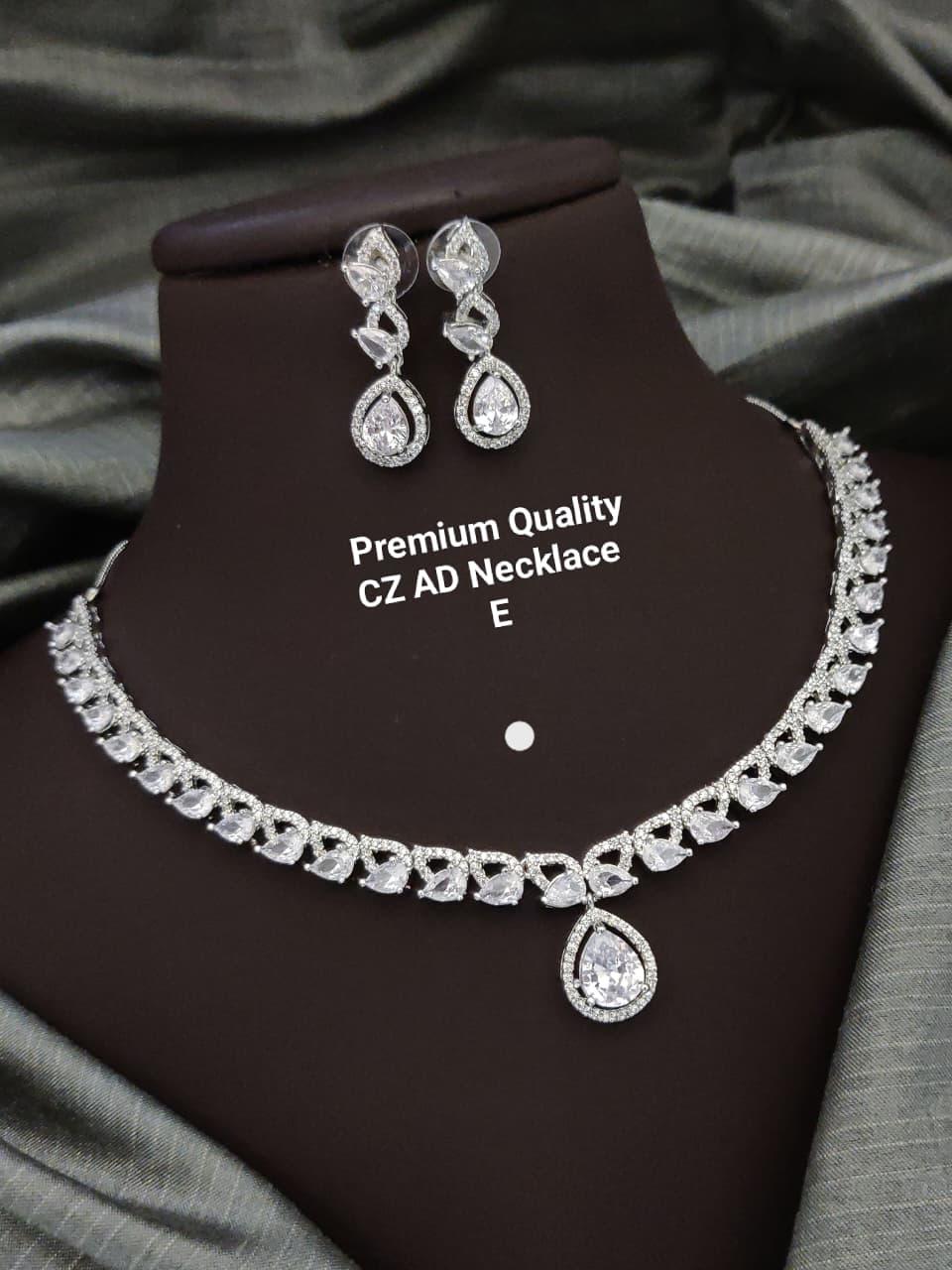 Premium Quality Imitation Jewellery AD Necklace Set ADN06