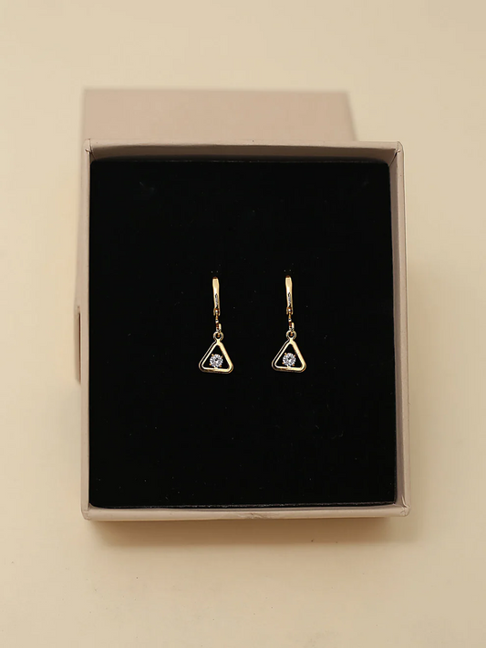 Gold plated Triangle Shape Jolie Earrings