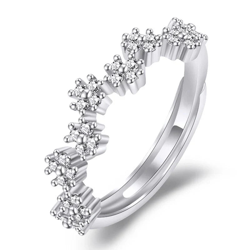 American Diamond Studded Contemporary Korean Finger Ring