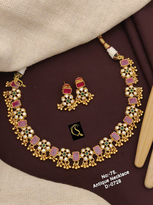 Premium Quality Imitation Jewellery Antique Necklace ATN04