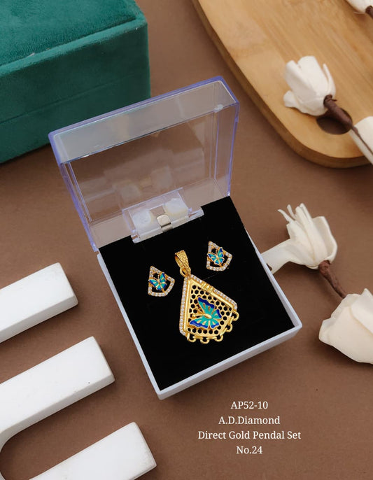 Premium Quality Imitation Jewellery AD Pendant Set PDS04