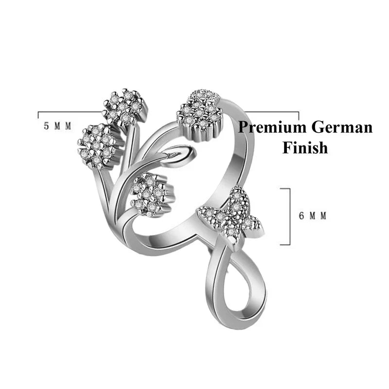 American Diamond Studded Contemporary Korean Finger Ring