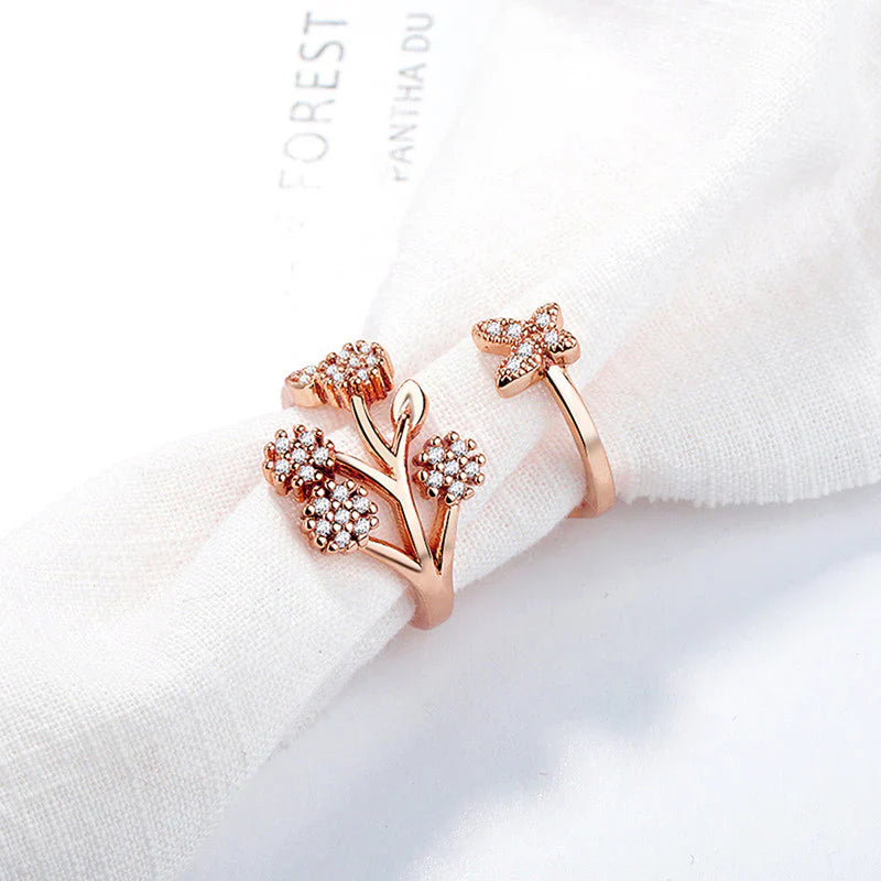 American Diamond Studded Contemporary Korean Finger Ring