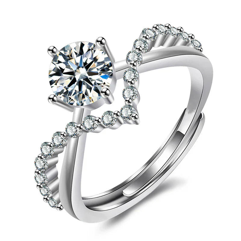 American Diamond Studded Contemporary Korean Finger Ring