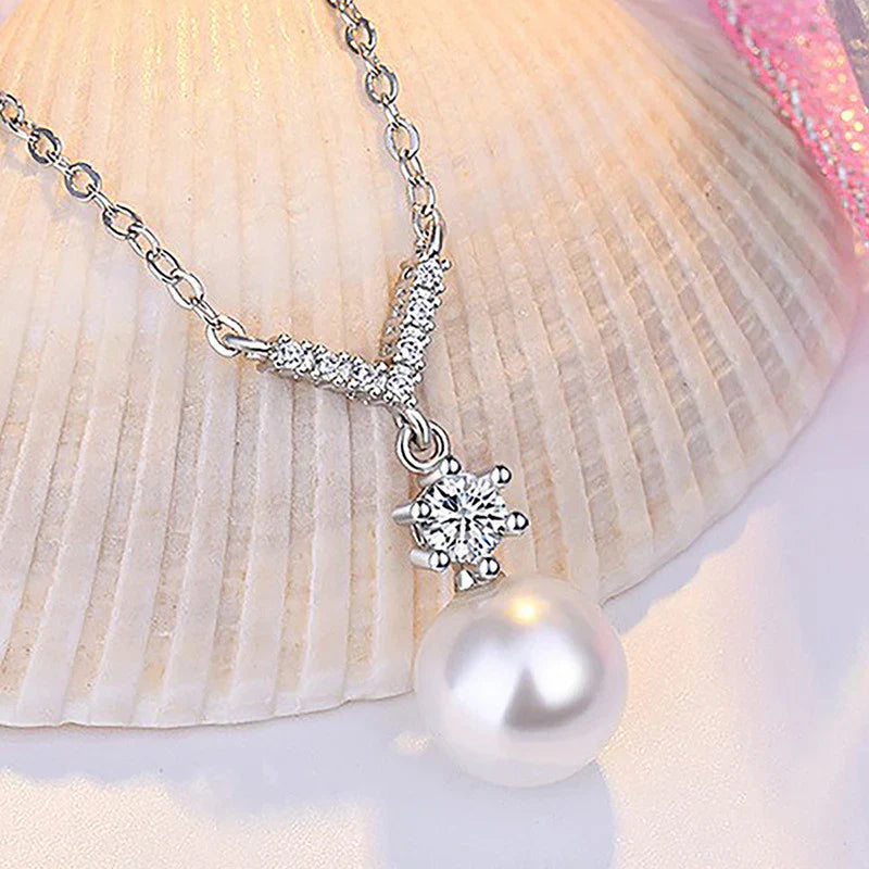 American Diamond Studded Contemporary Korean Pendant