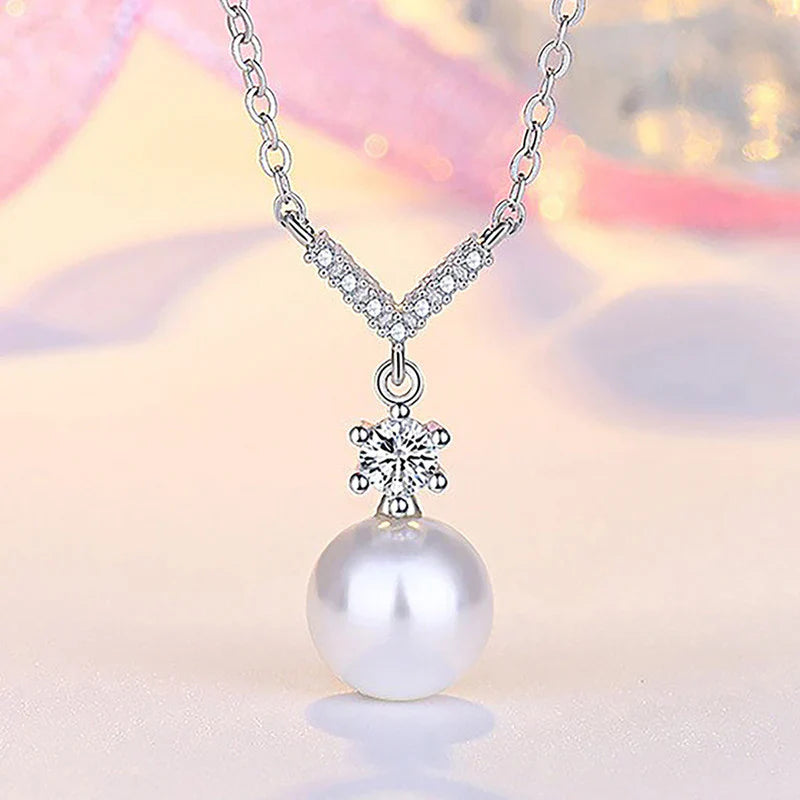 American Diamond Studded Contemporary Korean Pendant
