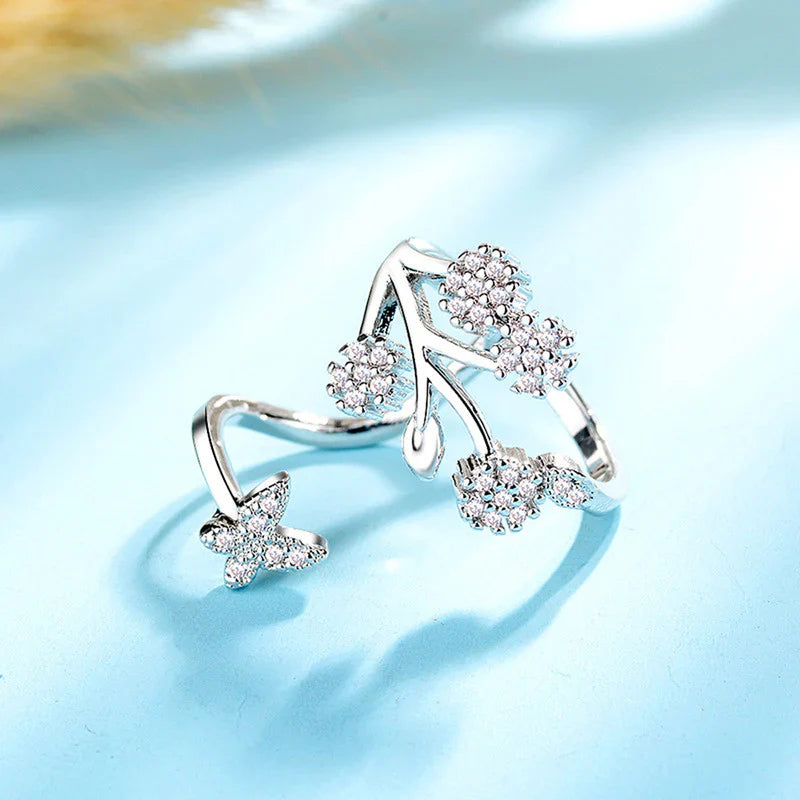 American Diamond Studded Contemporary Korean Finger Ring