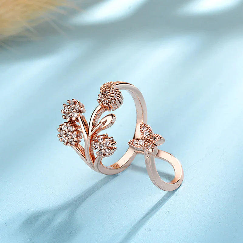 American Diamond Studded Contemporary Korean Finger Ring
