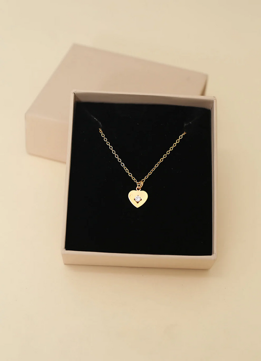 Gold Plated Alloy Heart Theme Elliot Necklace
