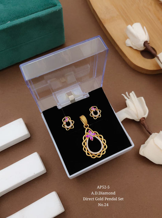 Premium Quality Imitation Jewellery AD Pendant Set PDS05