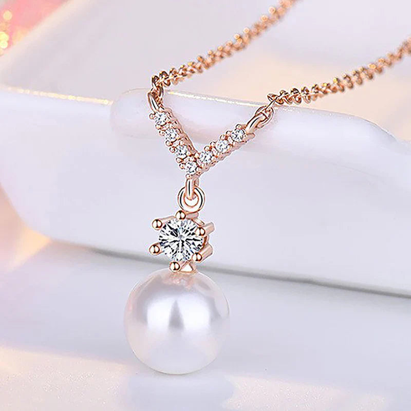 American Diamond Studded Contemporary Korean Pendant