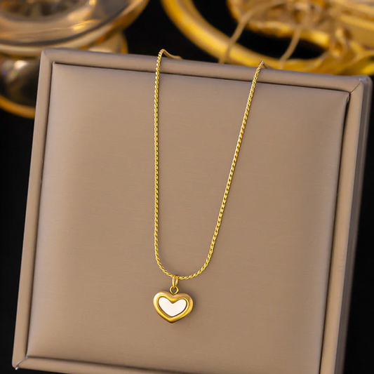 Gold Plated Stainless Steel Anti Tarnish Heart Themed Pendant
