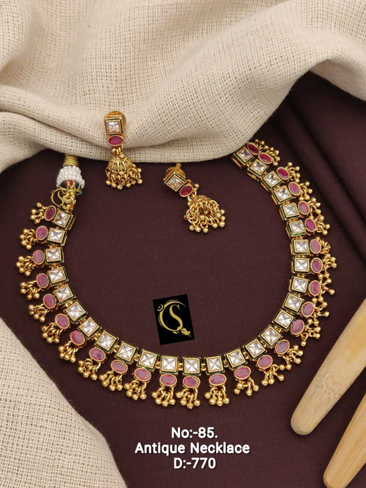 Premium Quality Imitation Jewellery Antique Necklace ATN06