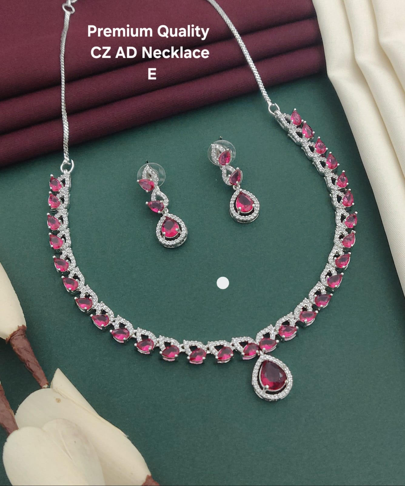 Premium Quality Imitation Jewellery AD Necklace Set ADN06