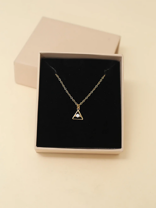Gold Plated Triangle Theme Liberty Necklace